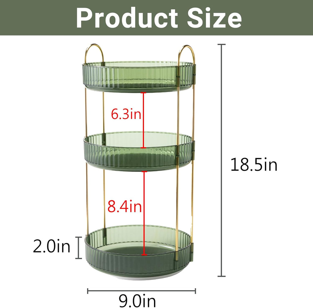 Asayuee 360 Rotating Perfume Organizer,3 Tier Large Capacity Make Up Organize...