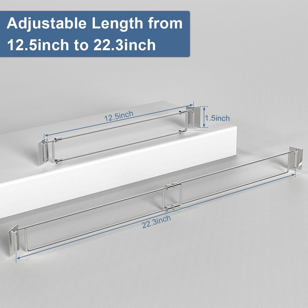 RV Refrigerator Tension Rods, Adjustable Matel Fridge Bar (4 Pack)