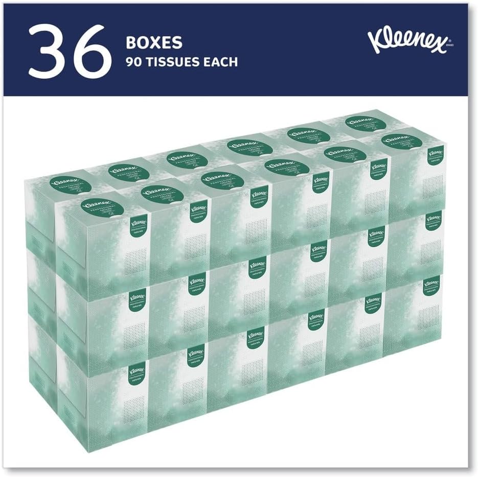 Kleenex Professional Naturals Facial Tissue, Bulk, 36 x 90 Tissues (21272)