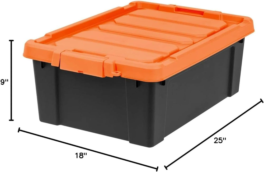 IRIS USA Lockable Storage Bins with Lids, 12 Gallon Heavy Duty, 2 Pack
