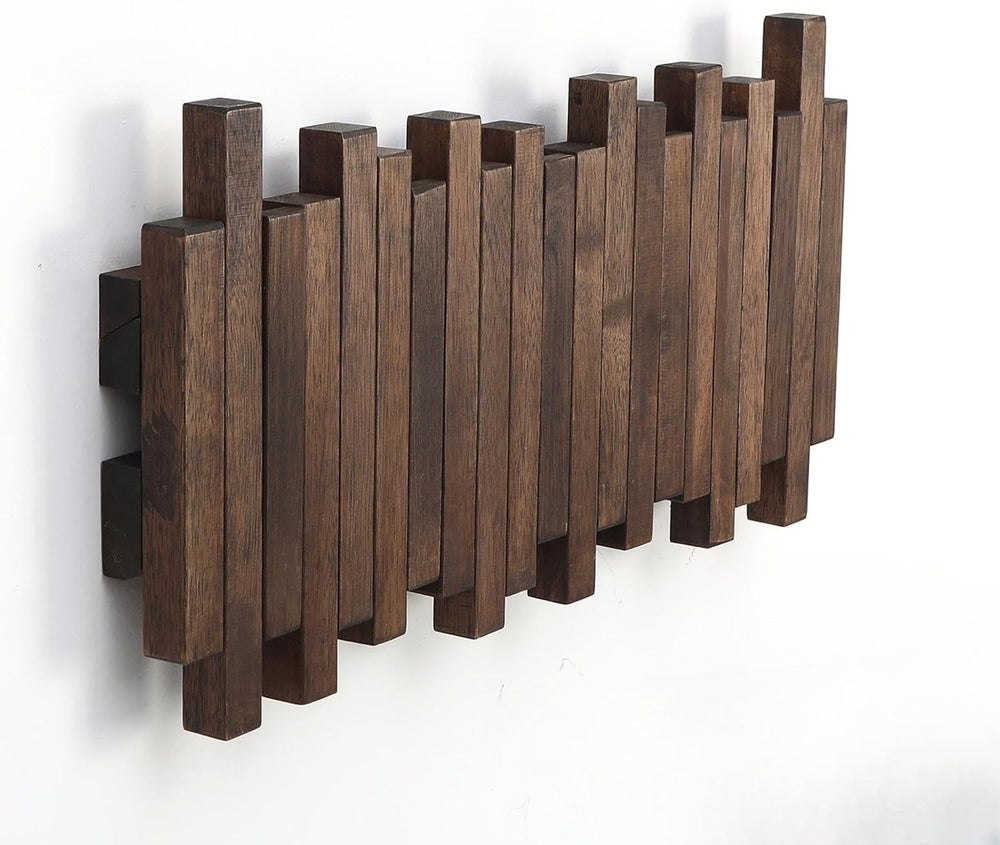 Wall Mounted Piano Coat Rack| Coat Rack Wall Mount| Flip Down Hook Rack 5 Hoo...