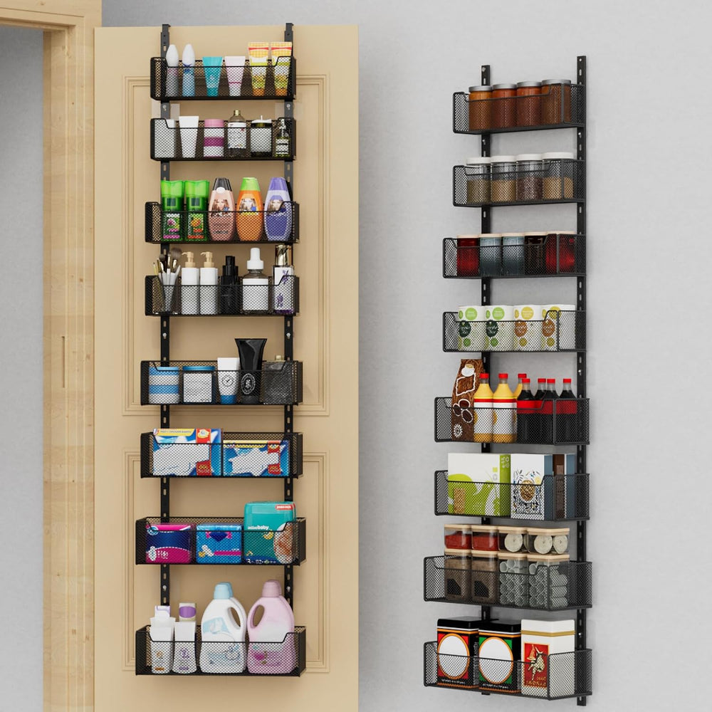 VyGrow Over The Door Organizer, 8-tier Metal Door Organizer Hanging with Adju...