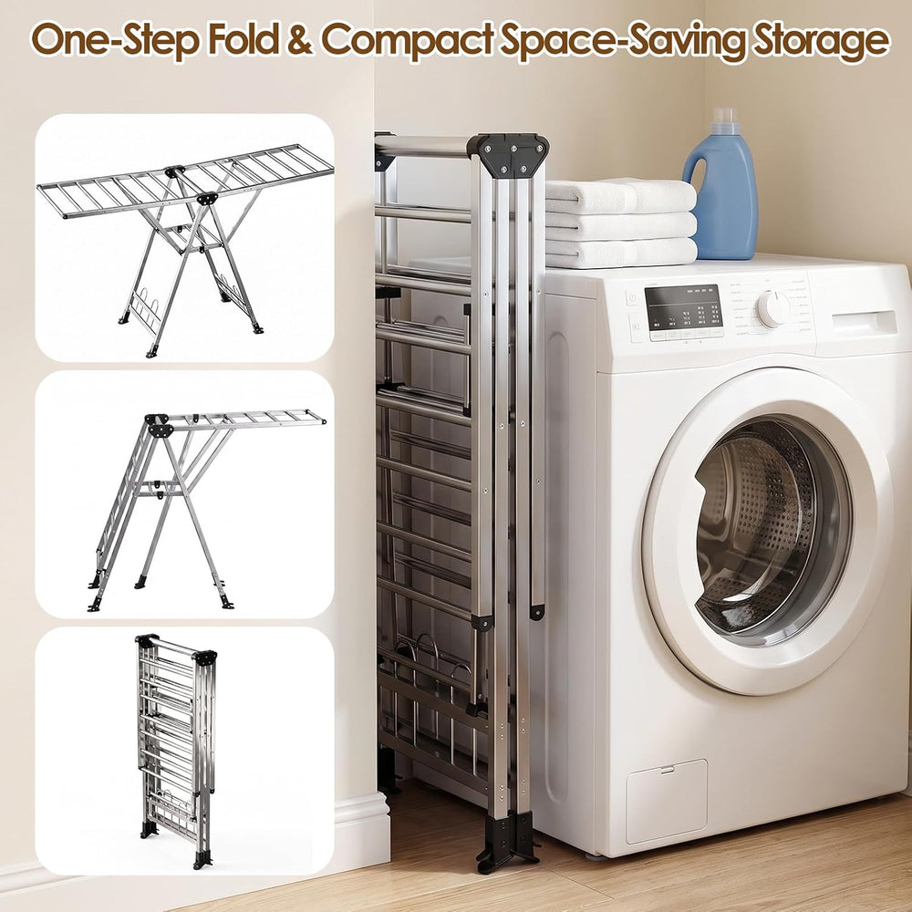 Luxspire Clothes Drying Rack, Foldable Drying Rack Clothing