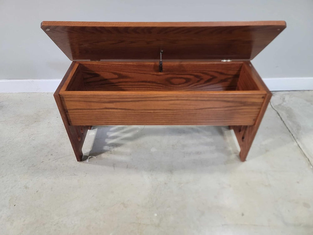 Rustic Red Door Co. Wooden Storage Bench for Entryway with Lid, Mission Style...