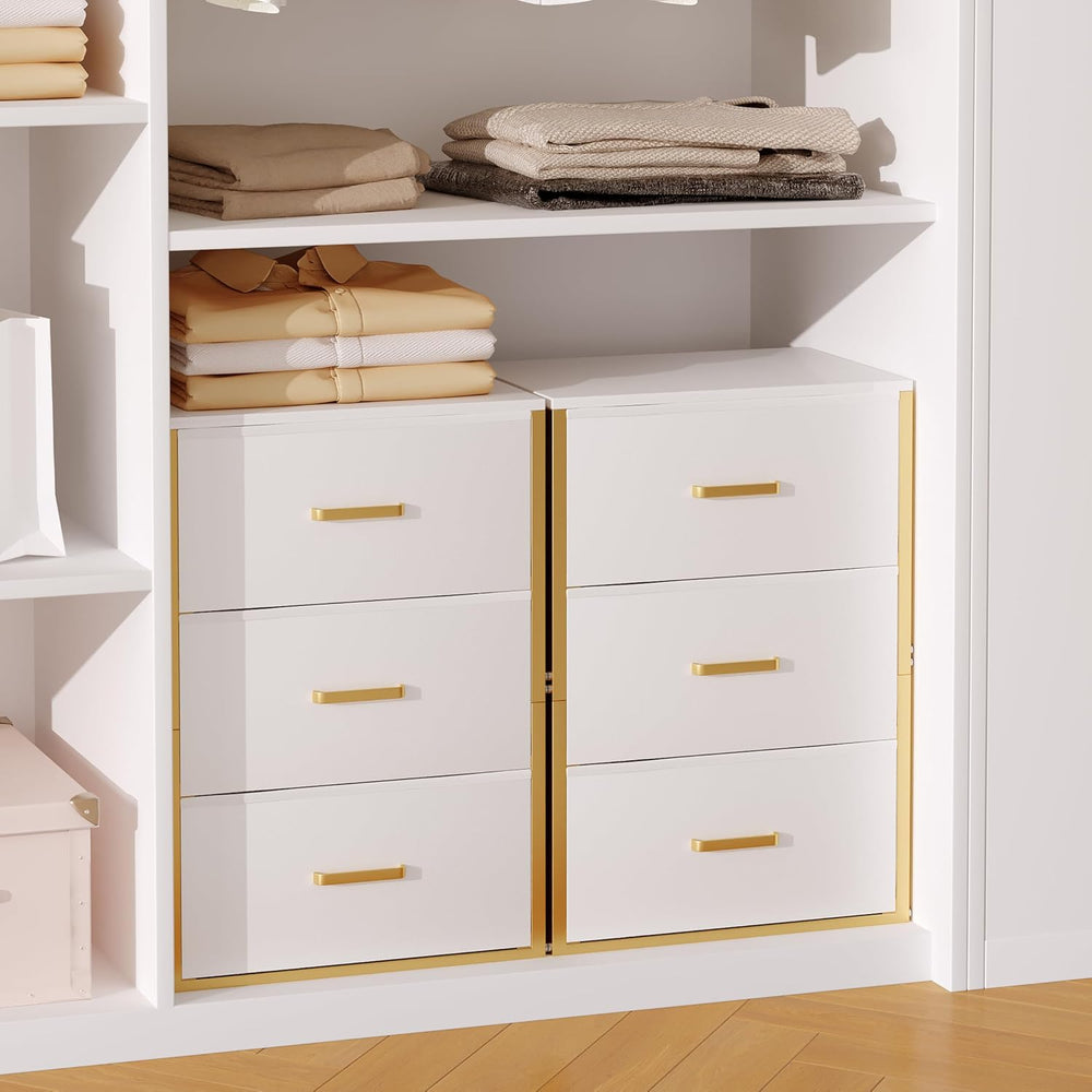 Closet Drawers for Clothes, Small Nightstands with 3 Fabric Drawers