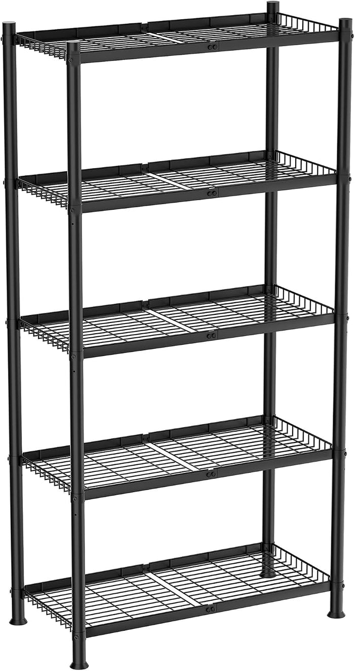 VETALLO 5 Tier Wire Shelving,Metal Shelves (32.0" W x 12.0" D x 63" H)