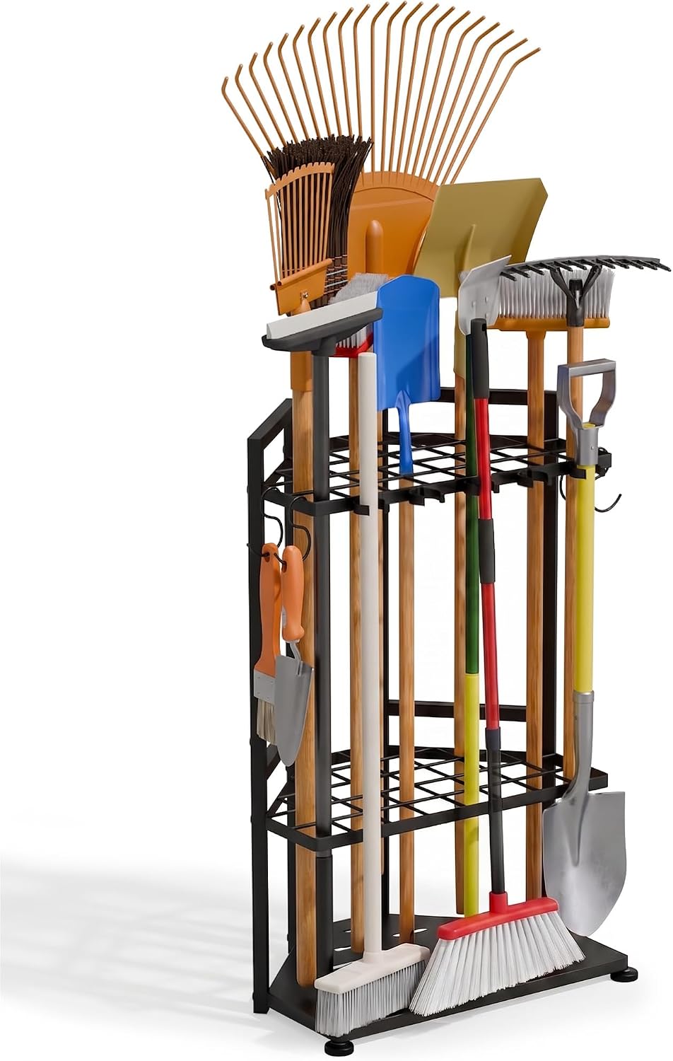 Faesun Garden Tool Organizer for Corner, 3-Tier Metal Yard Tool Rack, Holds 5...