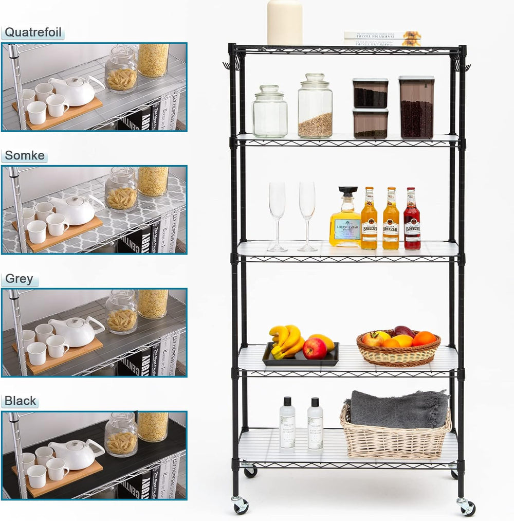 BRIAN & DANY Wire Shelf Liner, Set of 6, 18" x 48" Clear