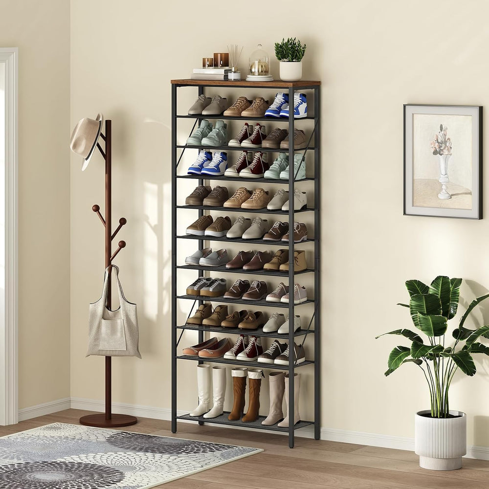 MAHANCRIS 12 Tier Shoe Rack, Shoe Storage Organizer, Holds 44-48 Pairs
