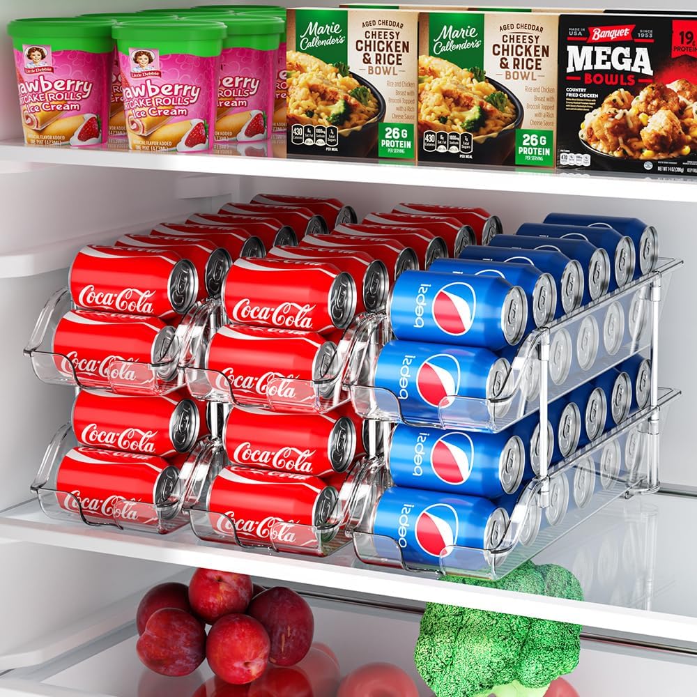 Sotfamily Stackable Soda Can Organizer for Pantry or Fridge, Holds 48 Cans