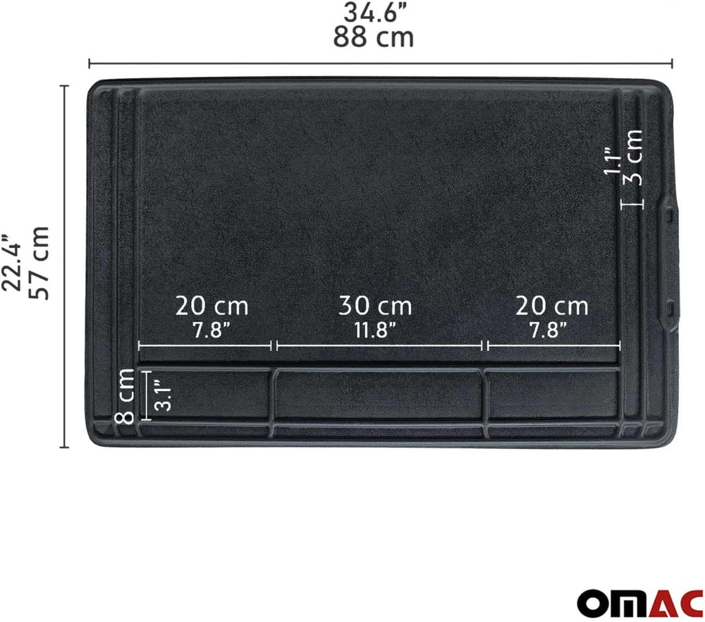OMAC 2 Pcs Under Sink Mat for Kitchen & Bathroom 34" x 22" Adju...