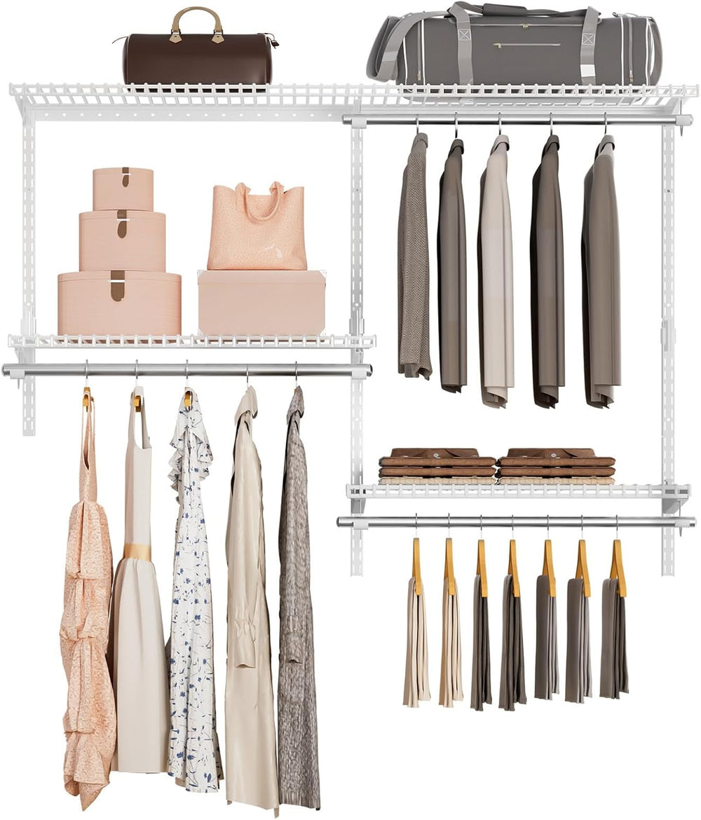 Sturdy Closet Organizer System: 4.4 Ft. Custom Metal Wire Shelving