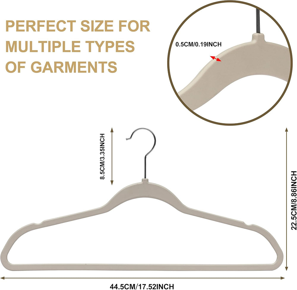 Quality Hangers Multi Pack Slim Plastic Hangers for Clothes - Sturdy Non-Velv...