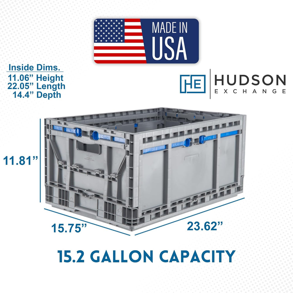 Hudson Exchange 23.62 x 15.75 x 11.81" (15.2 Gallon) Collapsible Straigh...