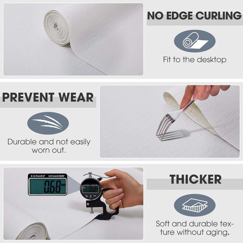 Drawer and Shelf Liner for Kitchen Cabinets, White, 24IN X 30FT