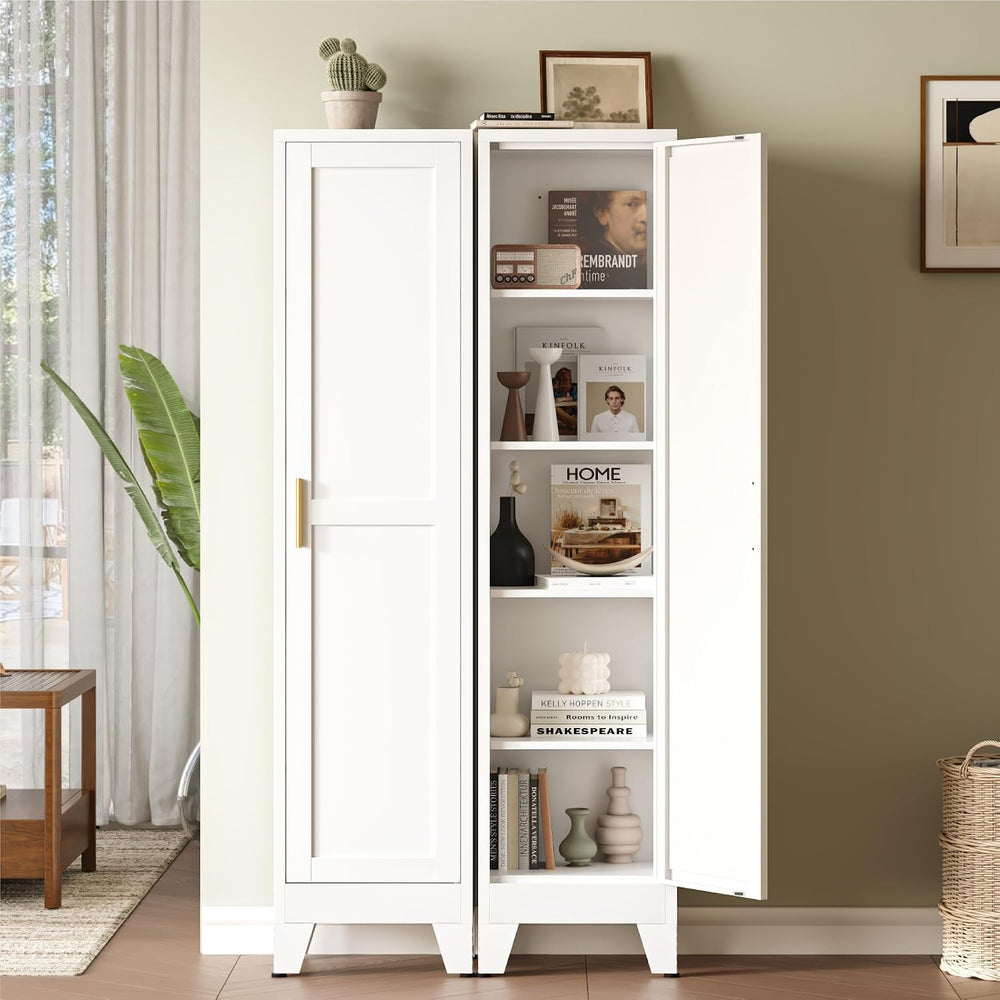 Baborokic 67" Tall Bathroom Cabinet,Metal Storage Cabinet with Door and ...