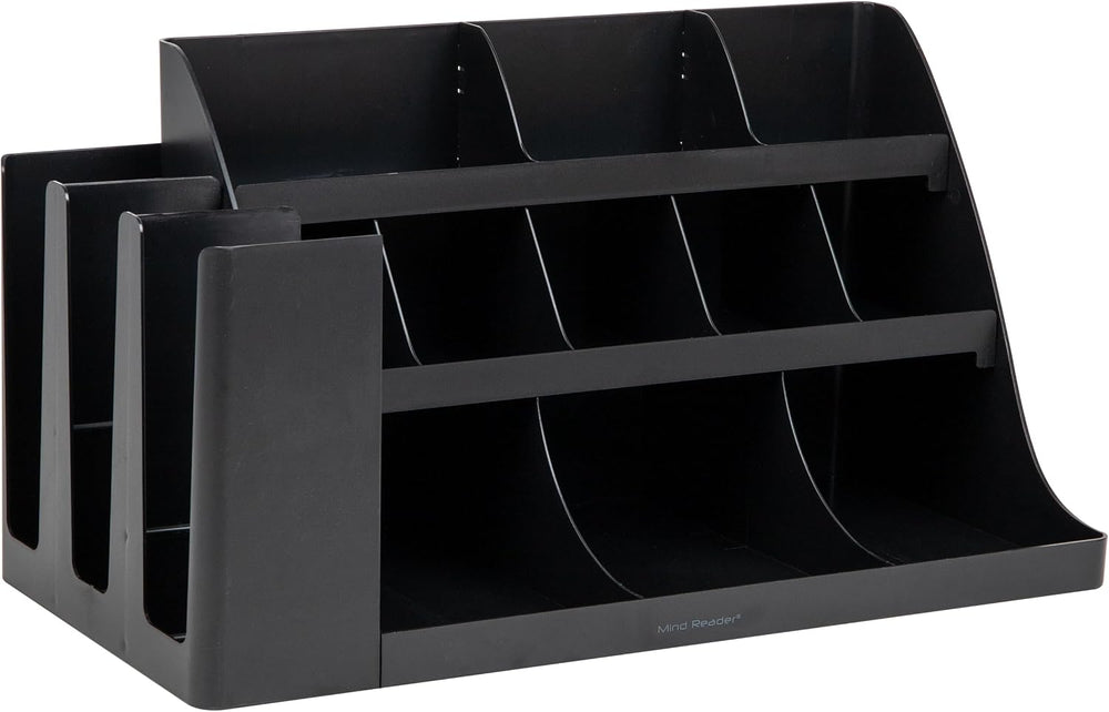 Mind Reader Large Cup and Condiment Station, 14-Compartment Countertop Coffee...