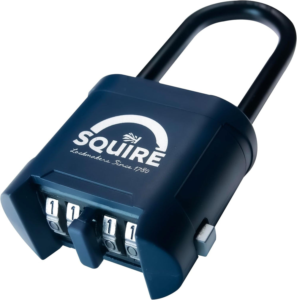 Squire Mystic Combi Extra Long Shackle Padlock – Outdoor, Keyless