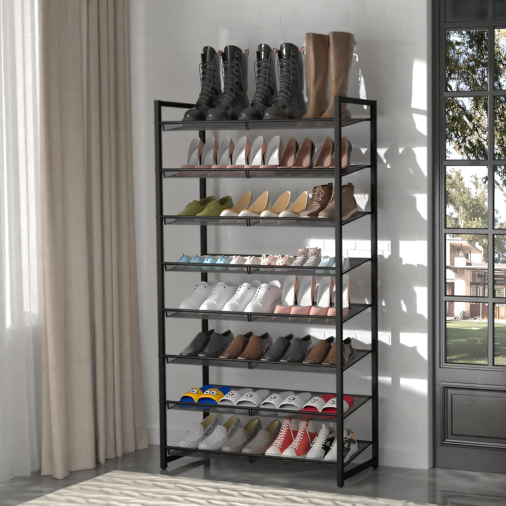 Shoe Rack, 8-Tier Metal Shoe Organizer, Tall Shoe Rack for Closet,entryway,Ga...