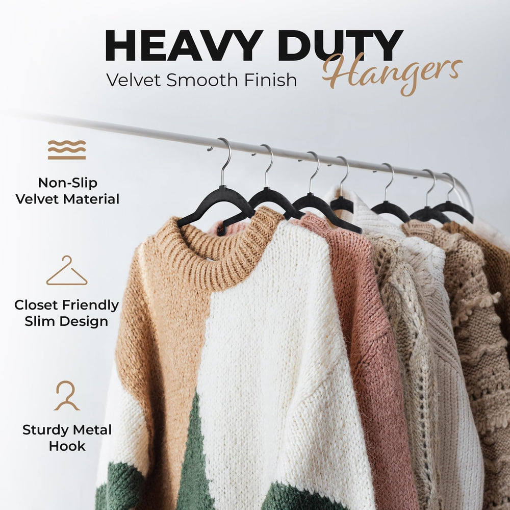 Our Modern Space 200 Pack Velvet Hanger for Shirt Pants Dresses Skirts Suits ...