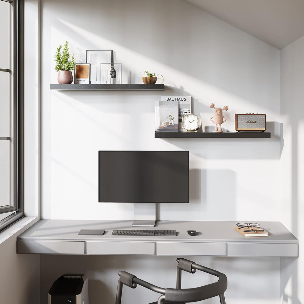 BAMEOS Floating Shelves, 31W x 8D Wall Mounted Display Shelves with Invisible...