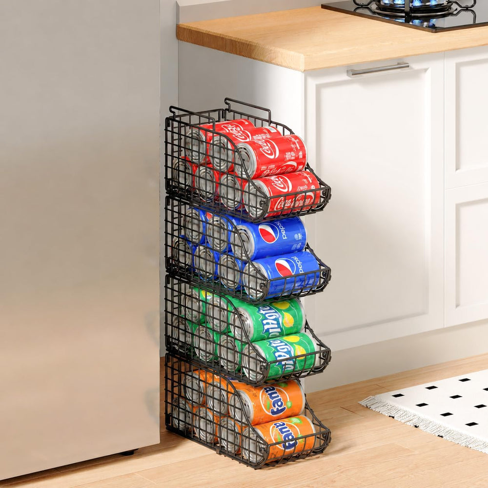 Sonyabecca 4-Pack Stackable Can Rack Organizer for Kitchen Pantry