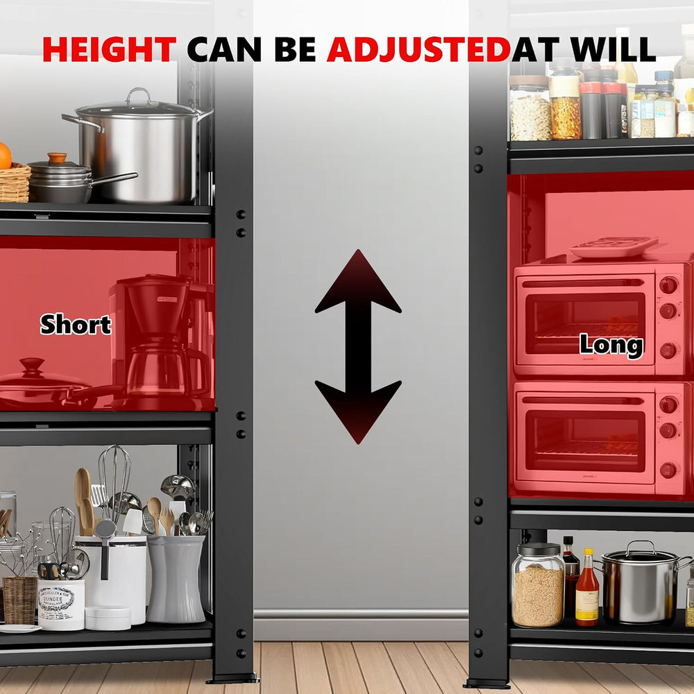 SILVEL 72.2''H Garage Shelving Heavy Duty 5-Tier Adjustable Storage S...