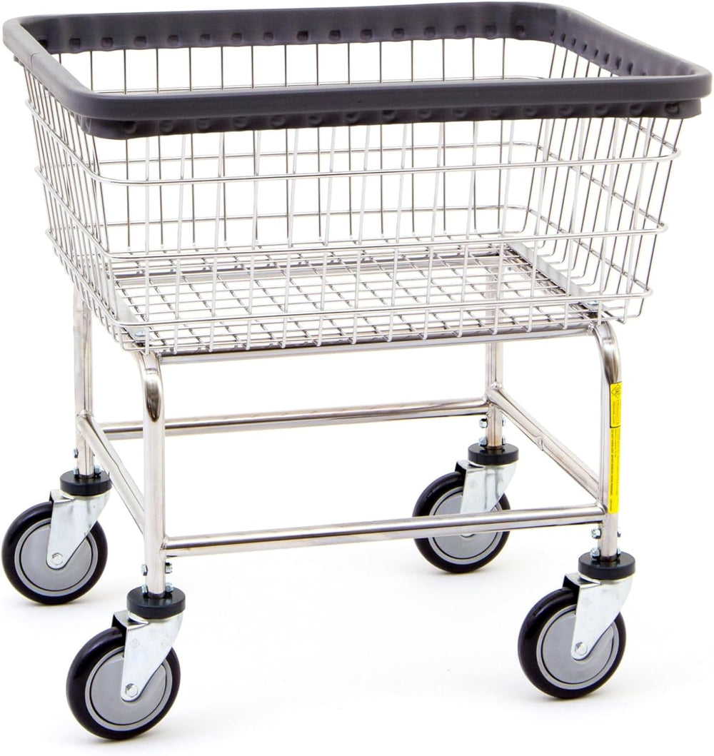 R&B Wire® 100E Heavy Duty Wire Laundry Cart | 2.5 Bushel | Steel Frame wi...