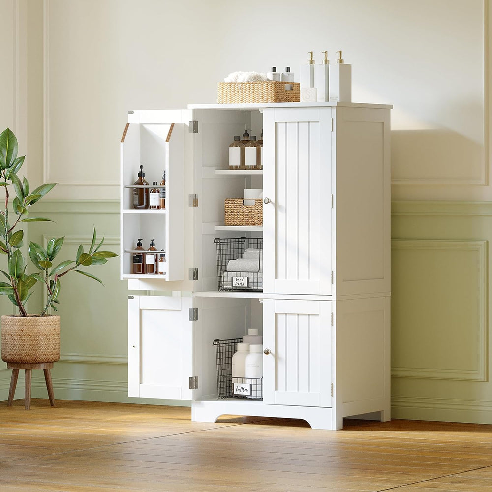 ChooChoo 43" H Pantry Cabinet with 4 Doors & 4 Door Shelves