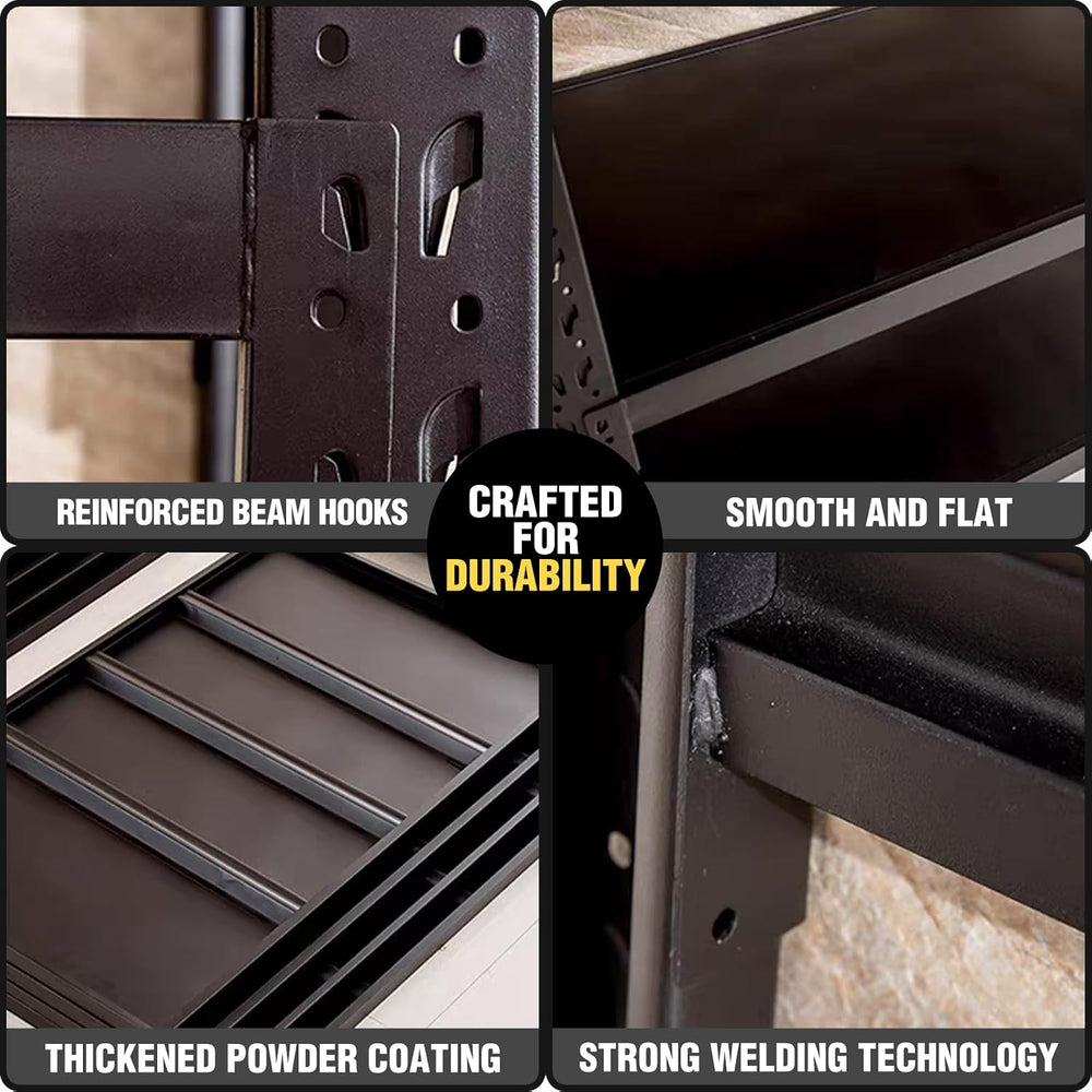 Heavy Duty 4-Tier Garage Shelving Unit, Metal Storage Rack, Industrial Adjust...