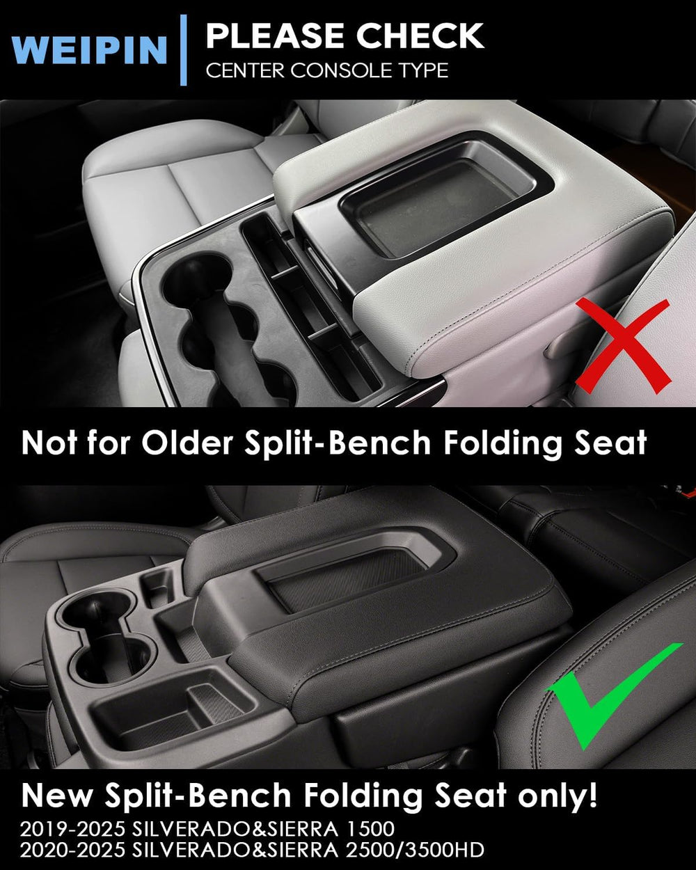 Silverado Sierra Center Console Organizer - Compatible with 2019-2026 Chevy S...