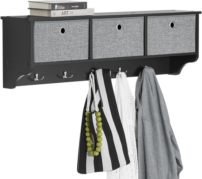 SoBuy Wall Shelf with Hooks