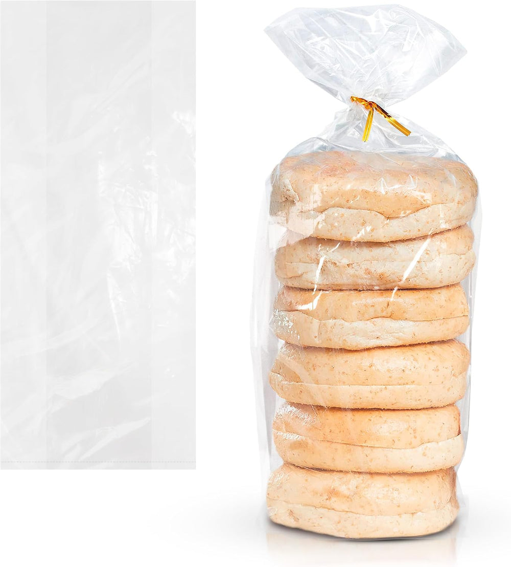 APQ Clear Gusseted Poly Bags, 8 x 3 x 20 Inch, 1000 Count