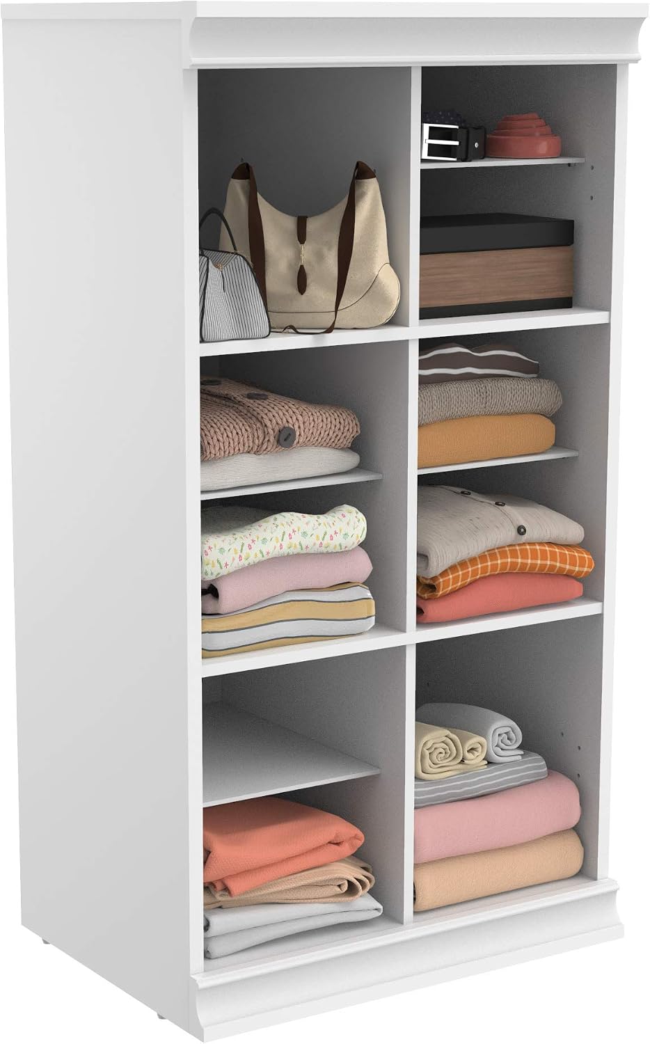 ClosetMaid Modular Storage Shelf Unit with 12 Adjustable Shelves & Divide...