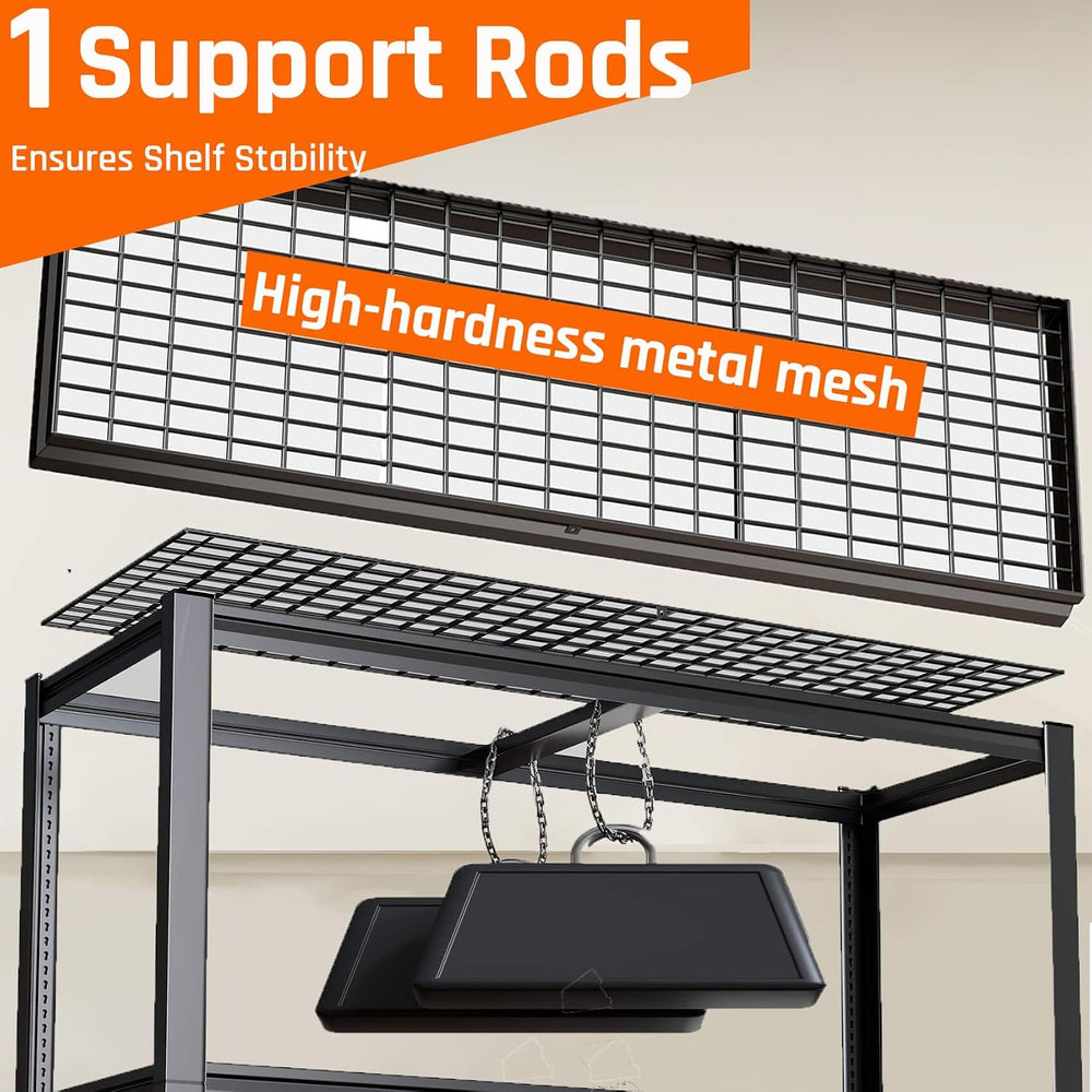 27" D Storage Shelves, Garage Shelving Heavy Duty Metal Adjustable Garag...