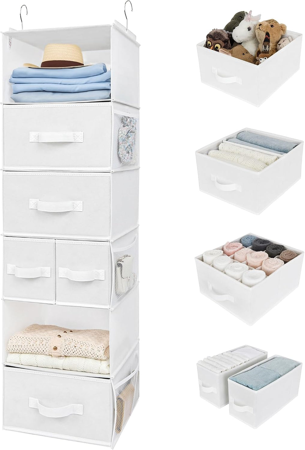 GRANNY SAYS Hanging Closet Organizer, 5 Drawers, 6 Shelves, 6 Pockets
