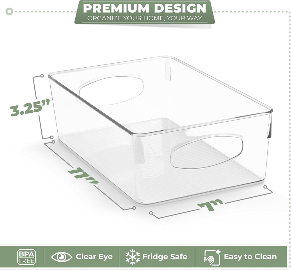 Sorbus Fridge Organizers and Storage, Clear Bins (Large, 10 Pack)