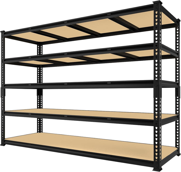 PrimeZone 60" W X 24" D X 72" H Heavy Duty Garage Storage Shelves, 3000 LBS