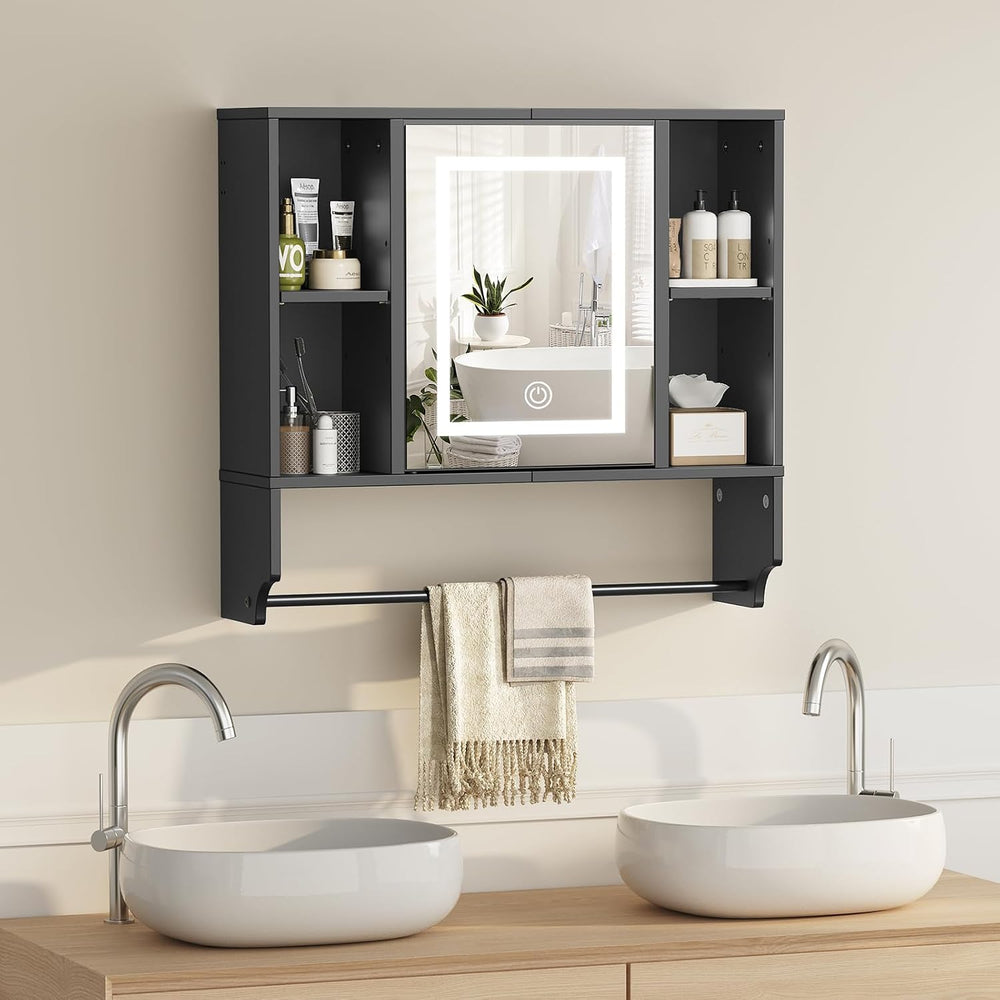 MAHANCRIS Bathroom Wall Cabinet with Mirror, Wall Mounted Medicine Cabinet wi...