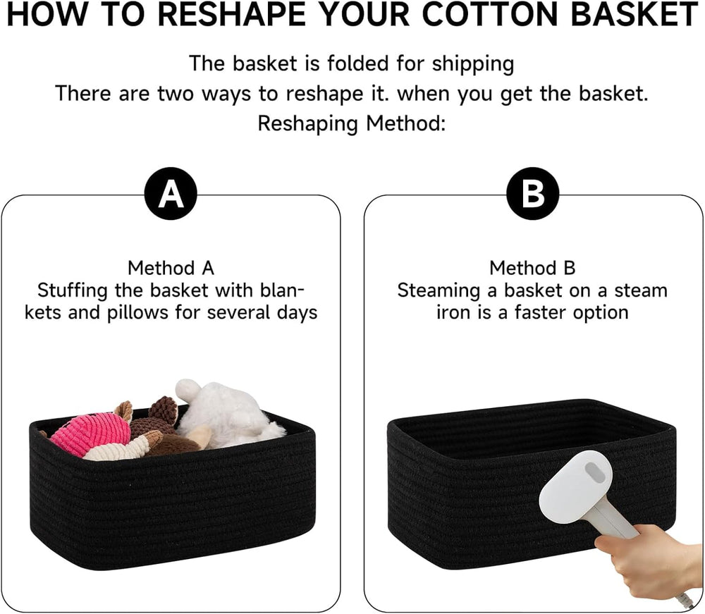 OIASKET 6 Pack Storage Baskets for Shelves, Small Baskets for Shelves, Cute D...