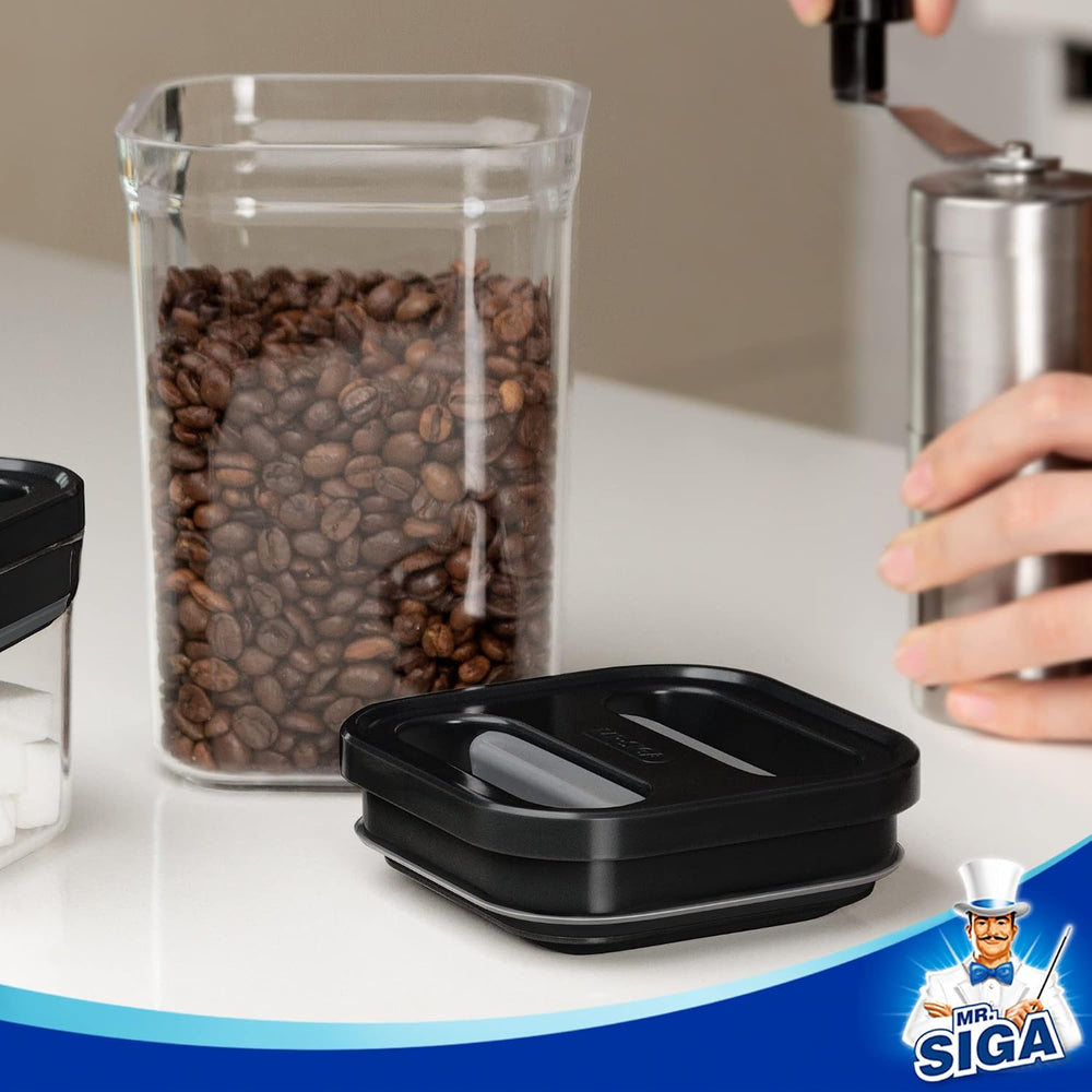 MR.SIGA 6 Piece Airtight Food Storage Container Set for Pantry Organization