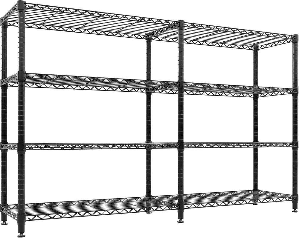 4-Tier Metal Storage Shelves,70.8" W x 15.8" D x 59.5" H, 265 ...