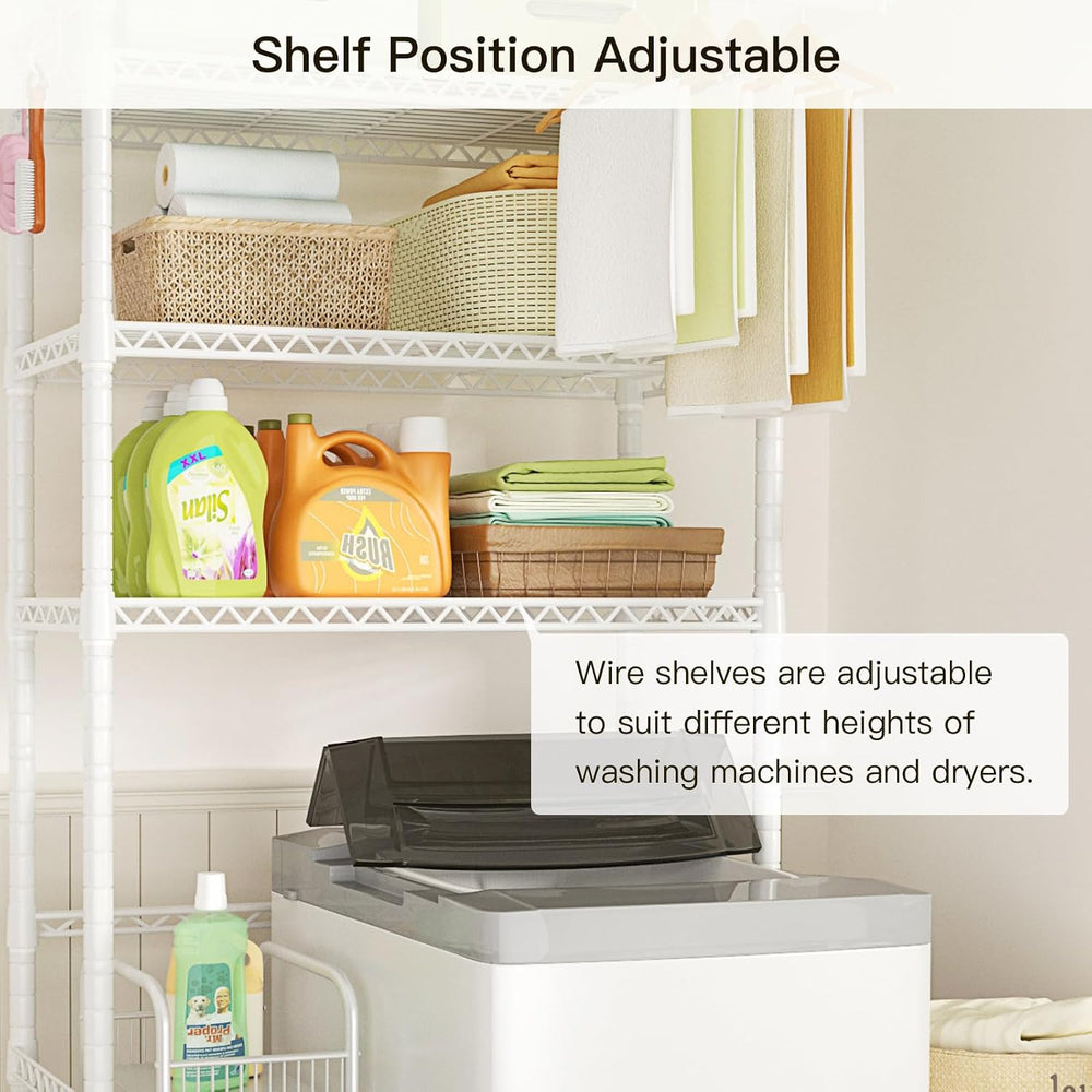 Ulif U11 Over Washer and Dryer Shelves, 3 Tiers Laundry Room Storage and Orga...