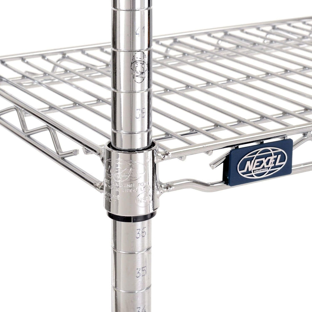 Nexel 24" x 24" x 63", 4 Tier Adjustable Wire Shelving Unit, N...