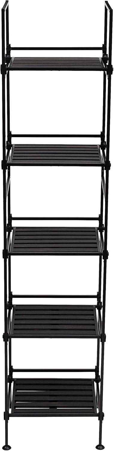 Organize It All 5 Tier Square Freestanding Shelf Unit for Bedroom, Bathroom, ...