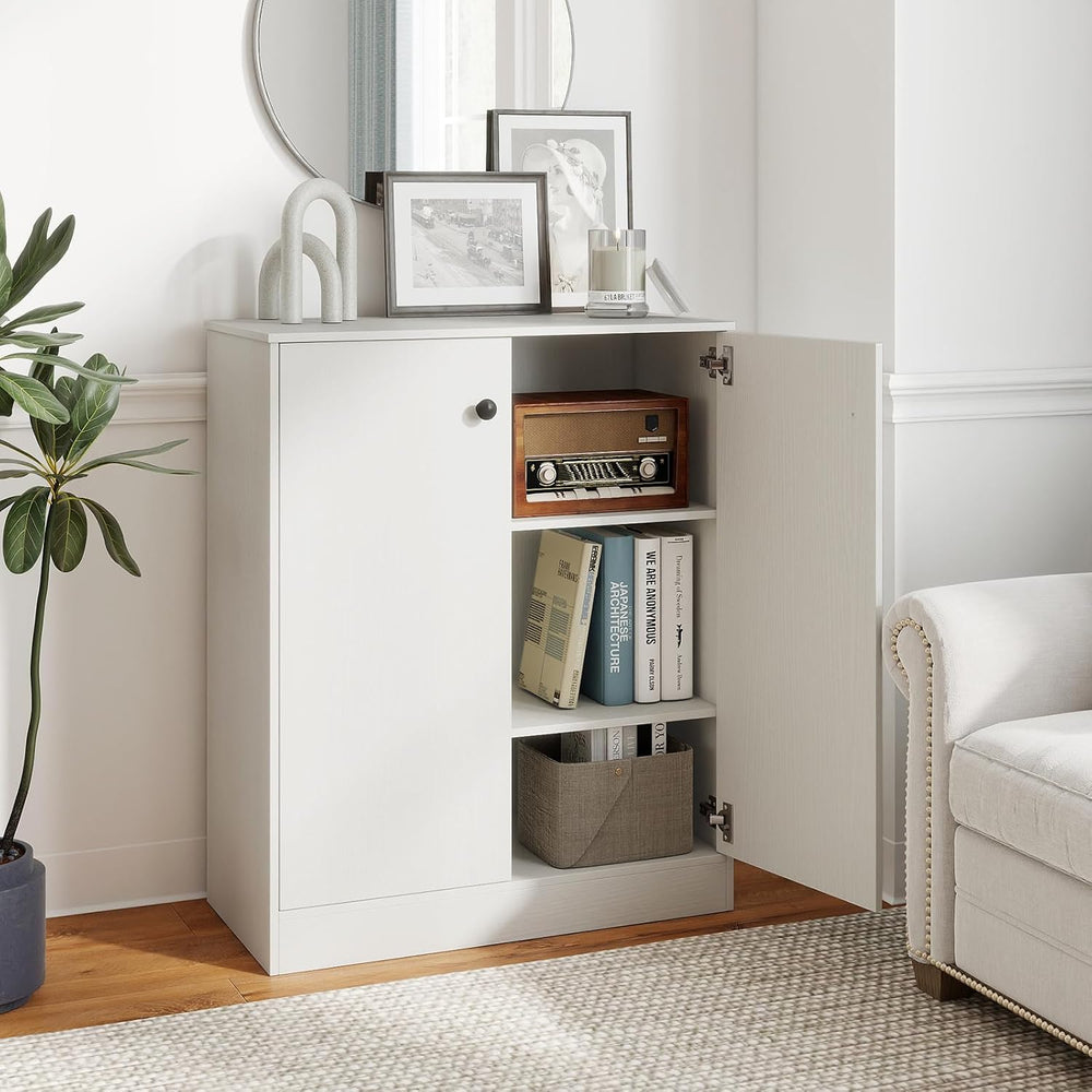 Giantex 2 Door Storage Base Cabinet (White)