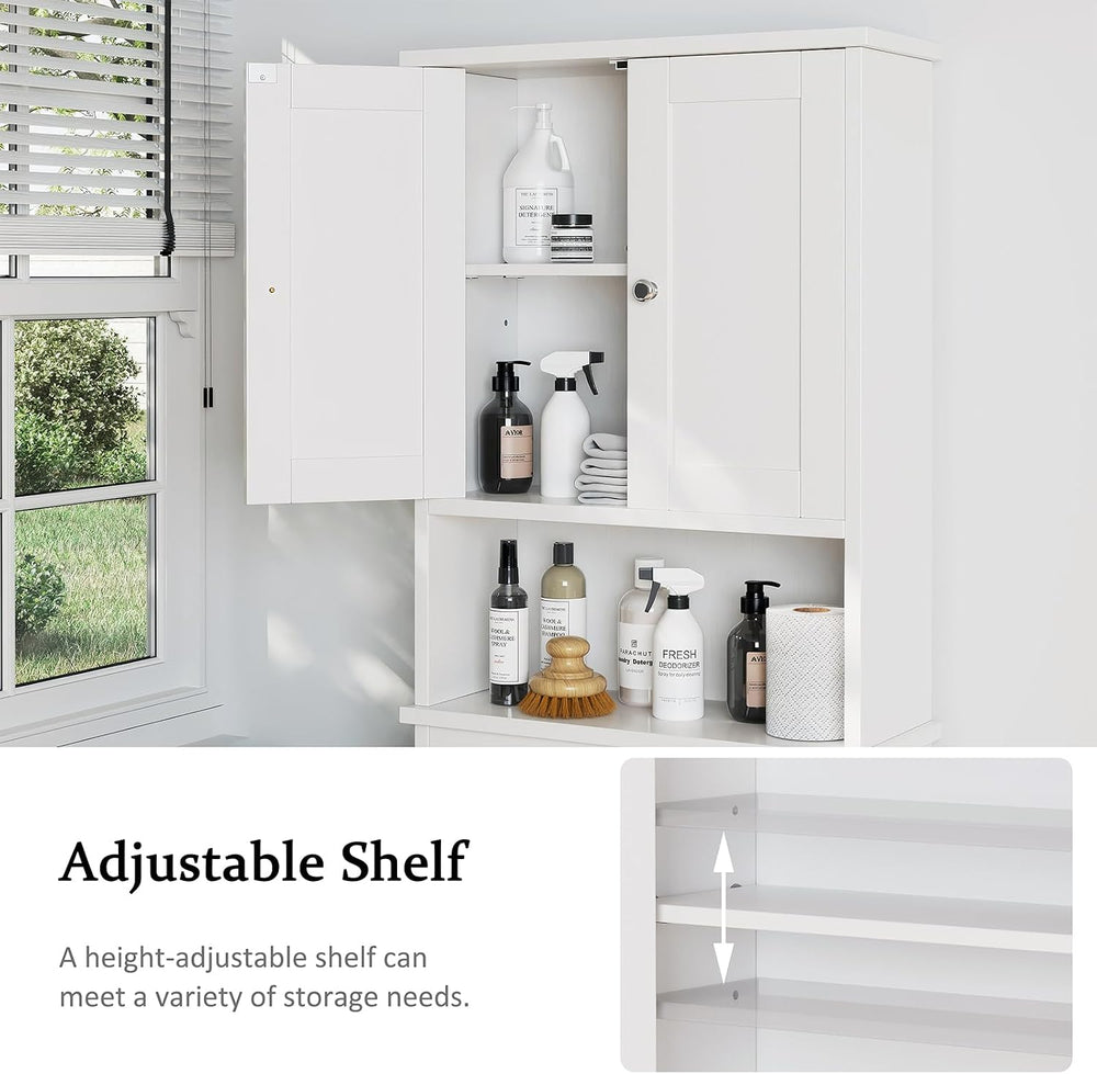 Over the Toilet Storage Cabinet, Bathroom Storage Organizer Over Toilet, Spac...