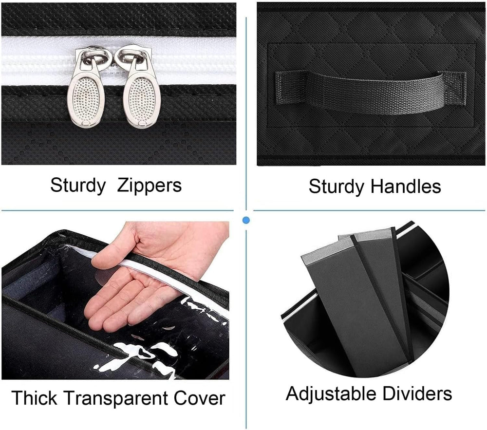 Set of 2, Under Bed Shoe Storage Organizer, Black