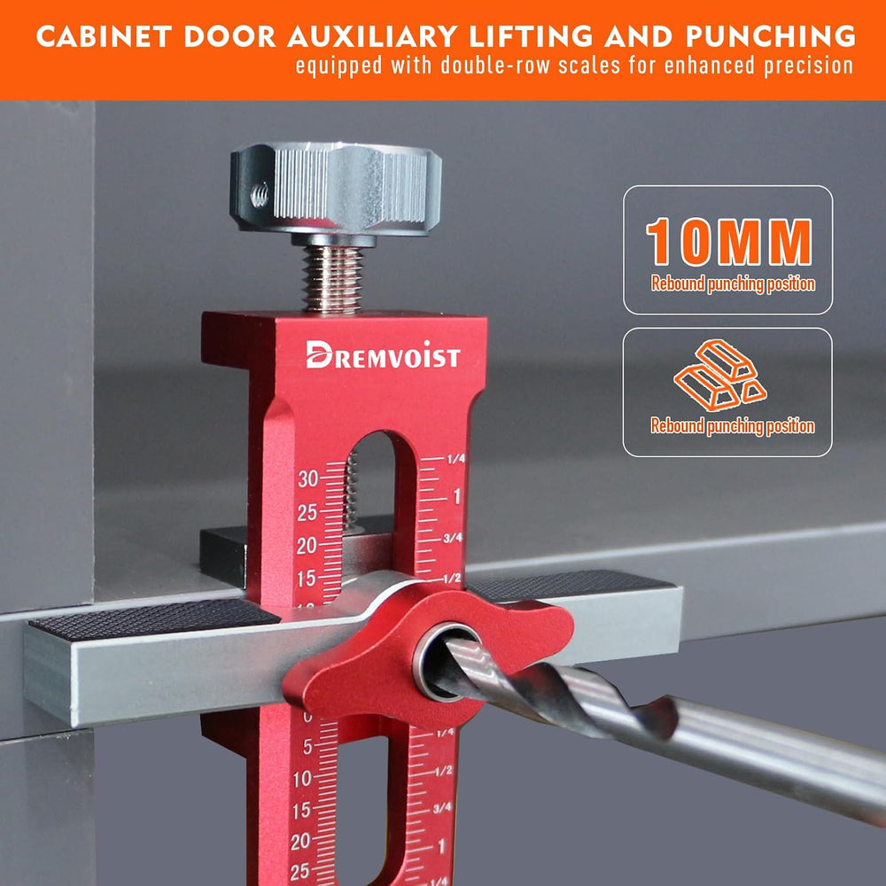 Cabinet Door Installation Jig 2-in-1, Mounting Tool with Adjustable Positione...