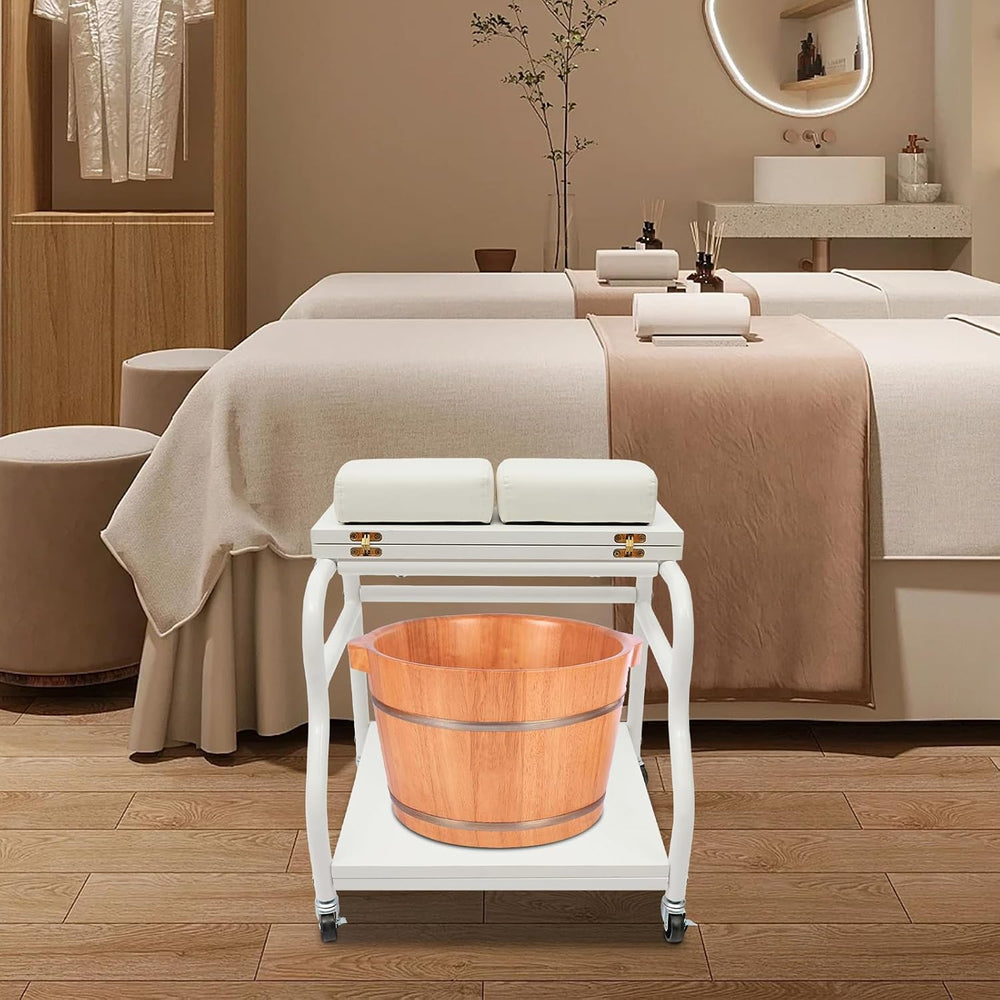 Pedicure Cart Foot Bath Trolley, Salon Nail Esthetician Cart, Portable Pedicu...